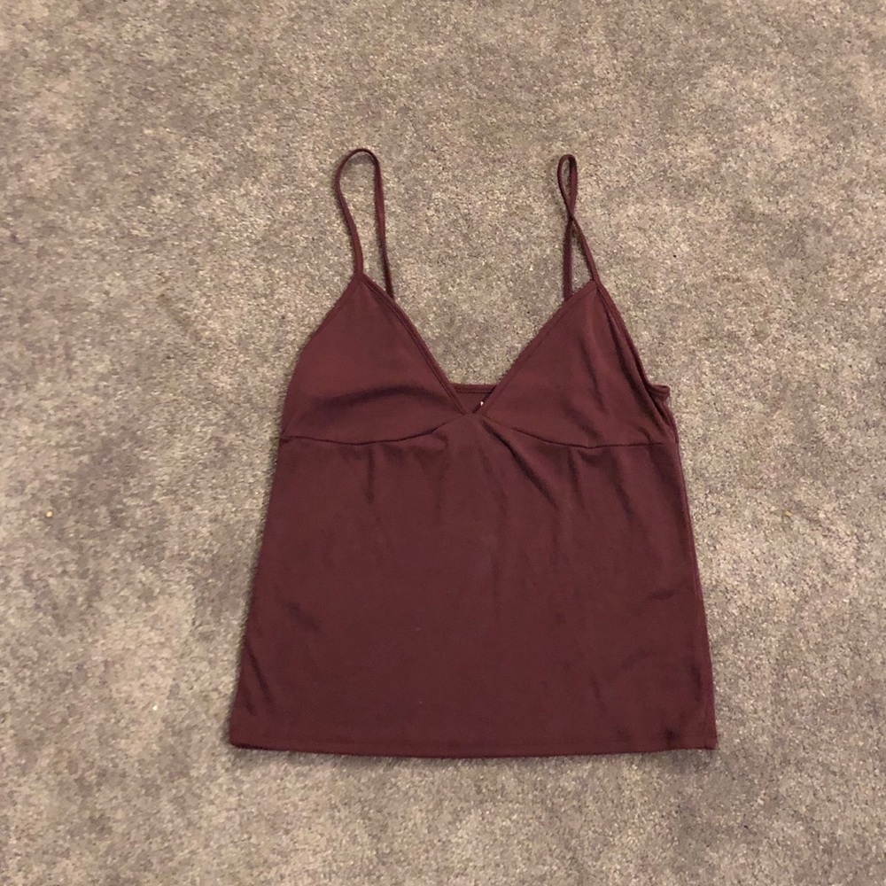 Burgundy we over me tank